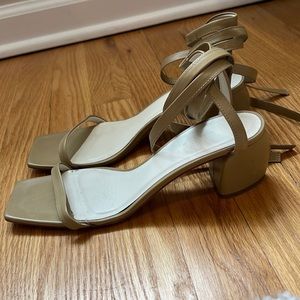 Tibi square toe wrap up sandal size 38